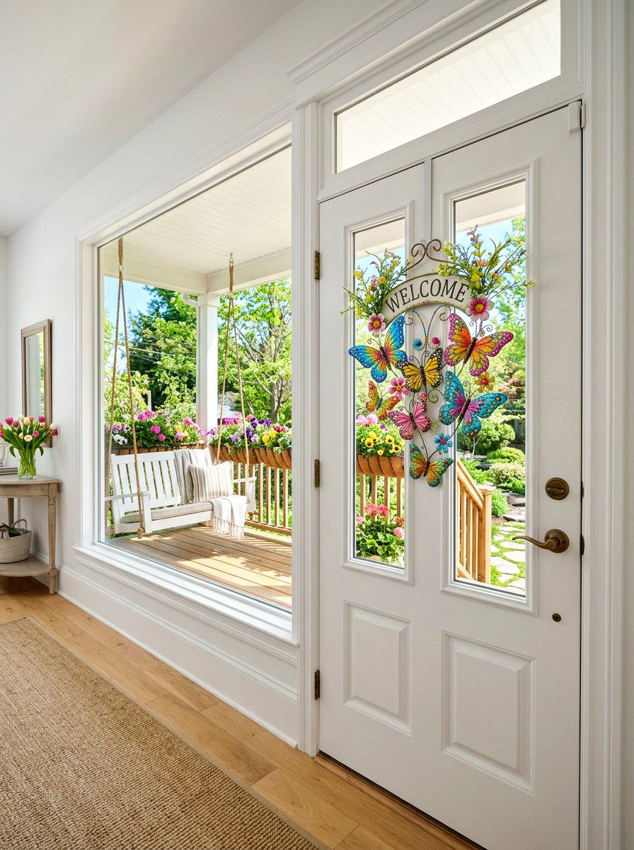 Butterfly door hanger - 25 Spring Door Hanger Ideas