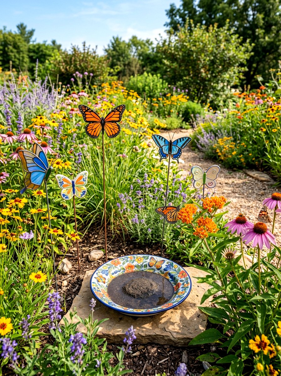 Butterfly garden accents - 25 Garden Spring Decor Ideas