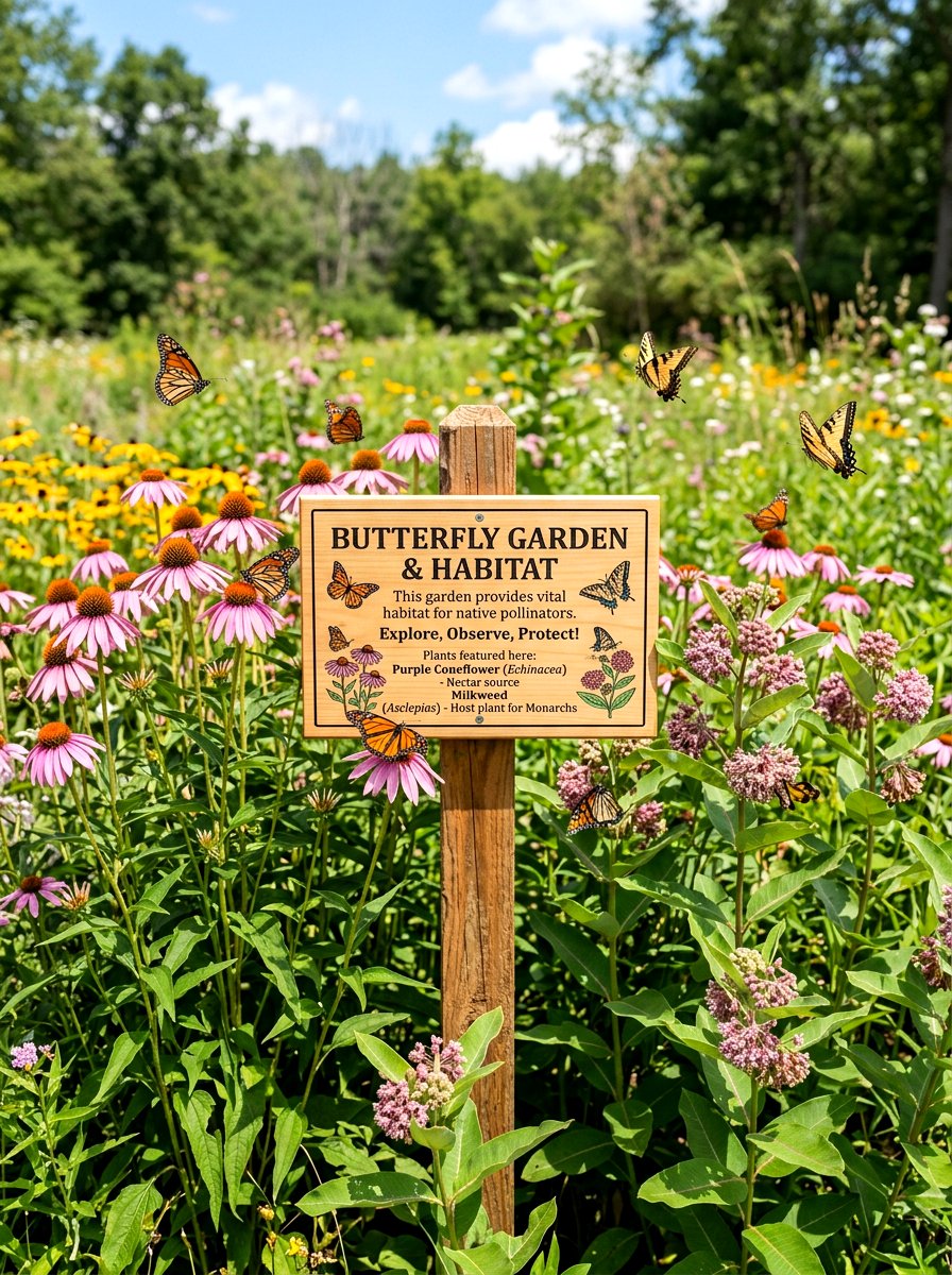 Butterfly garden sign - 25 Spring Garden Sign Ideas