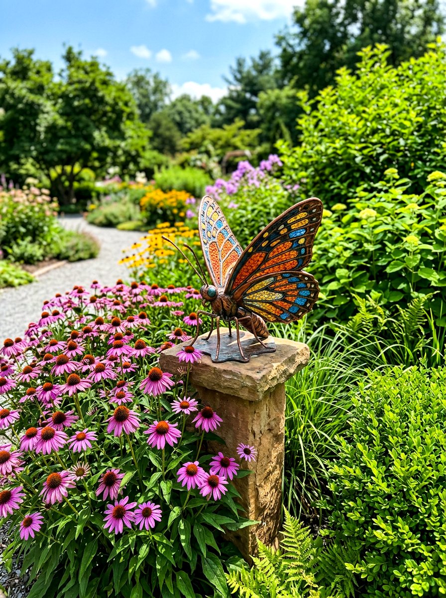 Butterfly garden statue - 25 Spring Garden Statue Ideas