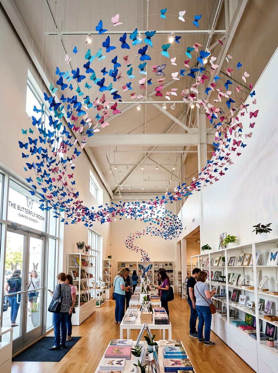 Butterfly retail theme - 25 Spring Visual Merchandising Ideas