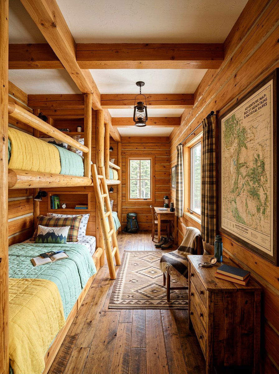 Cabin Bunk Room - 25 Spring Cabin Decor Ideas