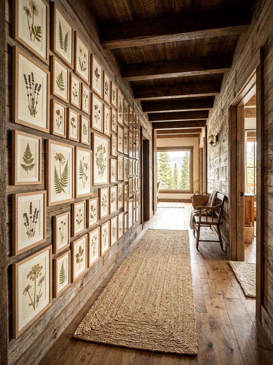 Cabin Hallway Art - 25 Spring Cabin Decor Ideas