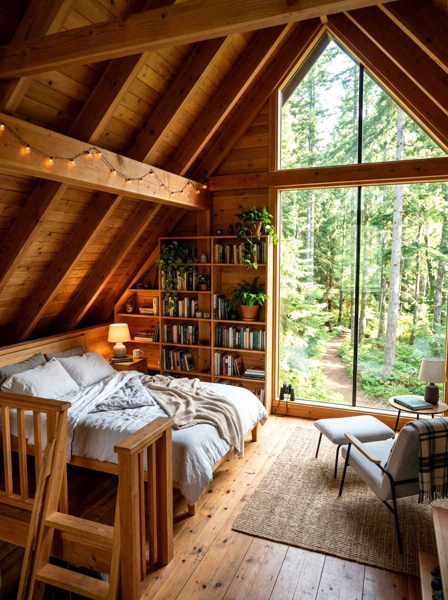 Cabin Loft Interior - 25 Spring Cabin Decor Ideas