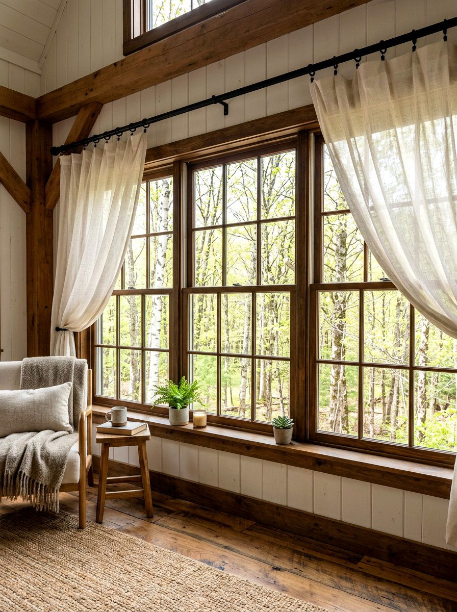 Cabin Window Treatments - 25 Spring Cabin Decor Ideas