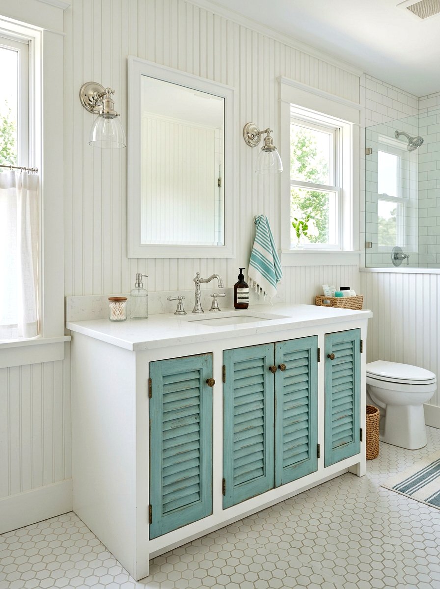 Cabinet Shutter Doors - 25 Spring Upcycled Furniture Ideas