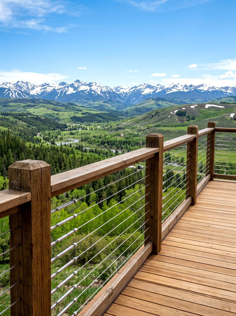 Cable Deck Railing - 25 Spring Deck Railing Decor Ideas
