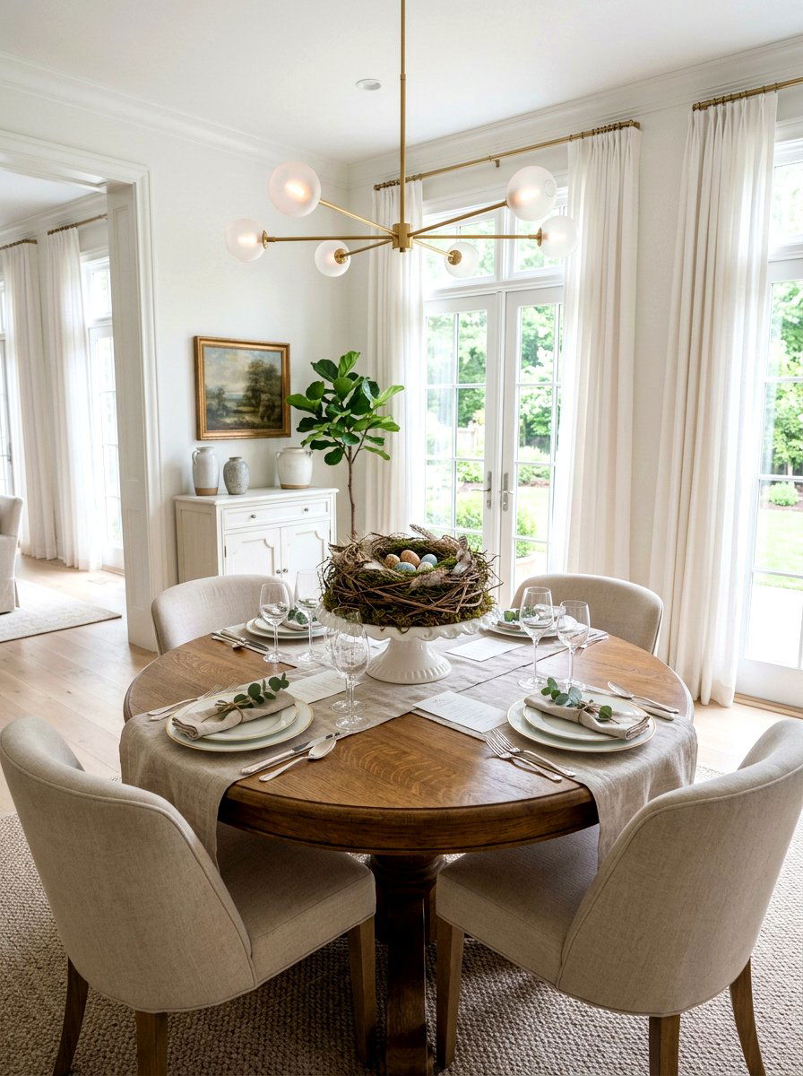 Cake Stand Nest Display - 25 Spring Bird Nest Centerpiece Ideas