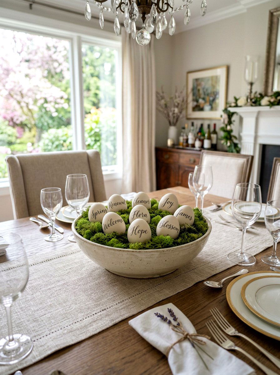 Calligraphy egg decor - 25 Spring Calligraphy Decor Ideas