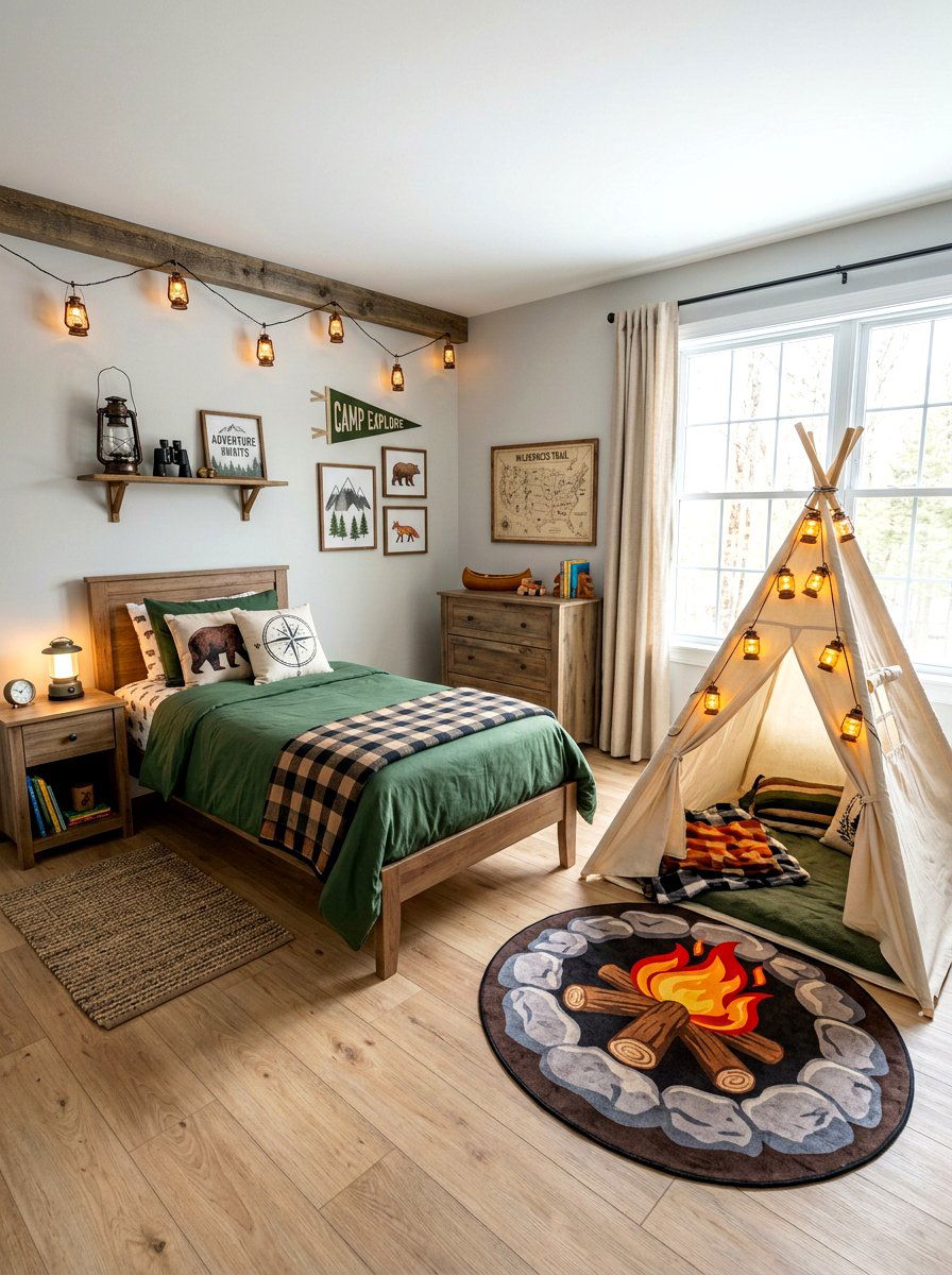 Camping Theme Boys Room - 25 Spring Boy Room Decor Ideas