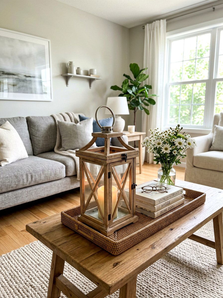 Candle Coffee Table Lantern - 25 Spring Lantern Decor Ideas