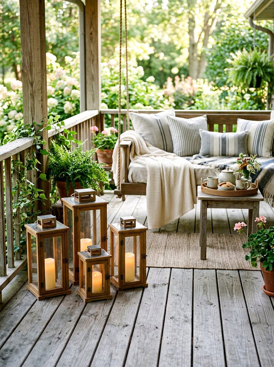 Candle Lantern - 25 Spring Porch Lighting Ideas
