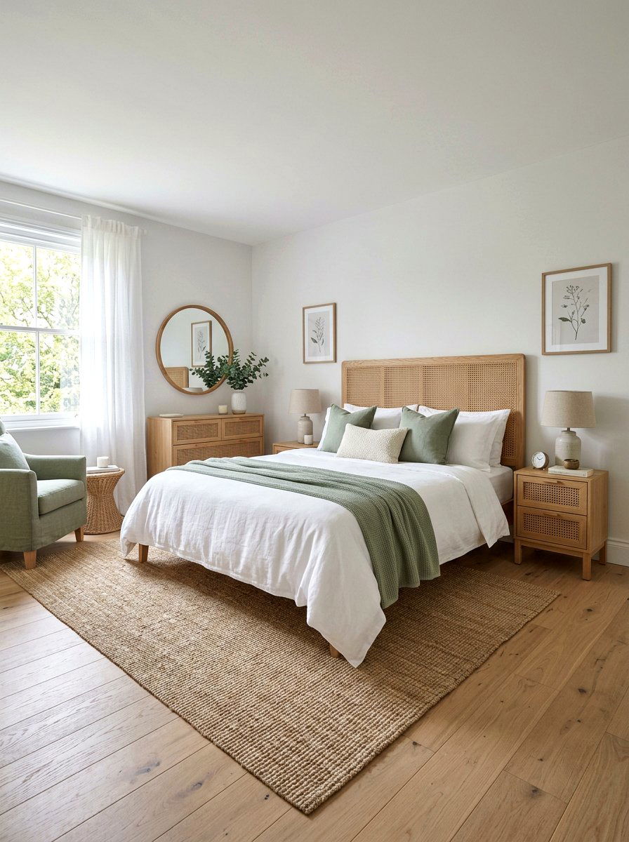 Cane Headboard - 25 Spring Woven Decor Ideas