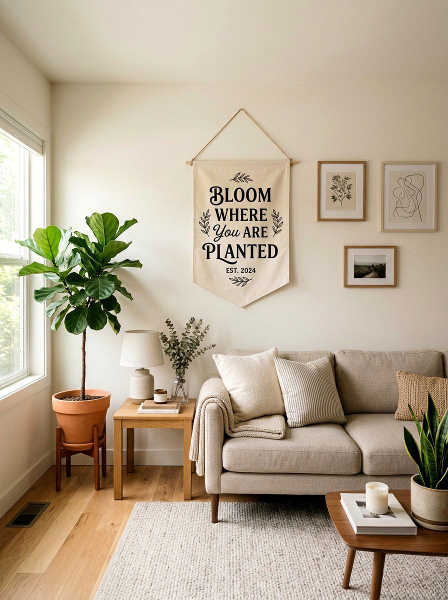 Canvas Pennant With Spring Quote - 25 Spring Banner Ideas