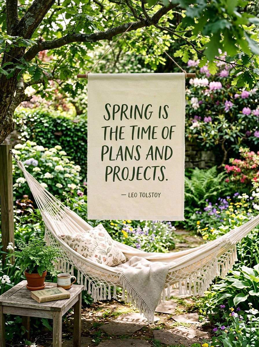 Canvas Quote Wall Banner - 25 Spring Outdoor Banner Ideas