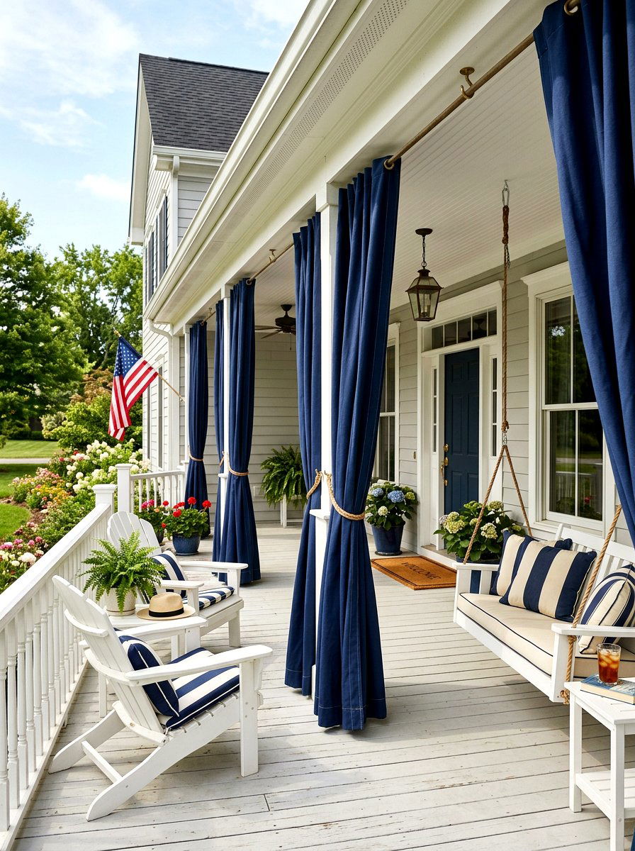 Canvas porch drapes - 25 Spring Outdoor Curtain Ideas