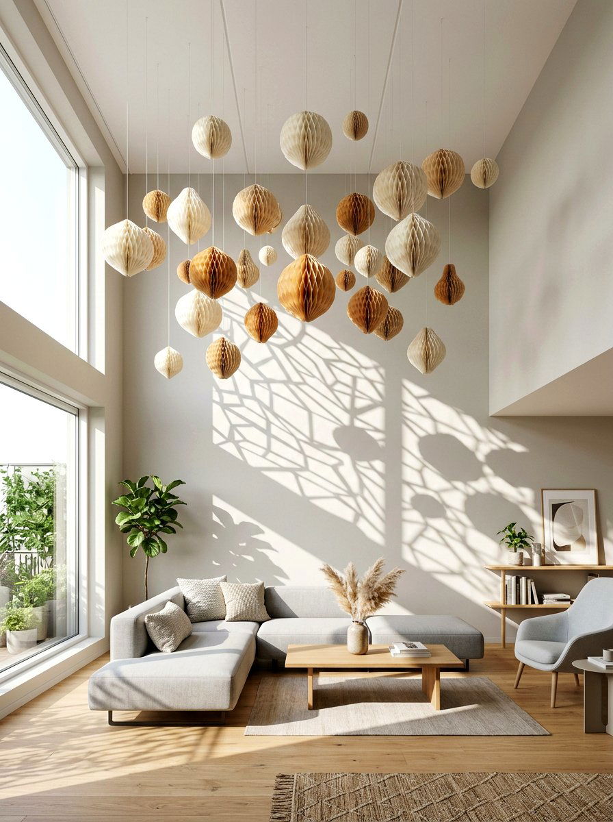 Cardstock honeycombs - 25 Spring Paper Craft Ideas