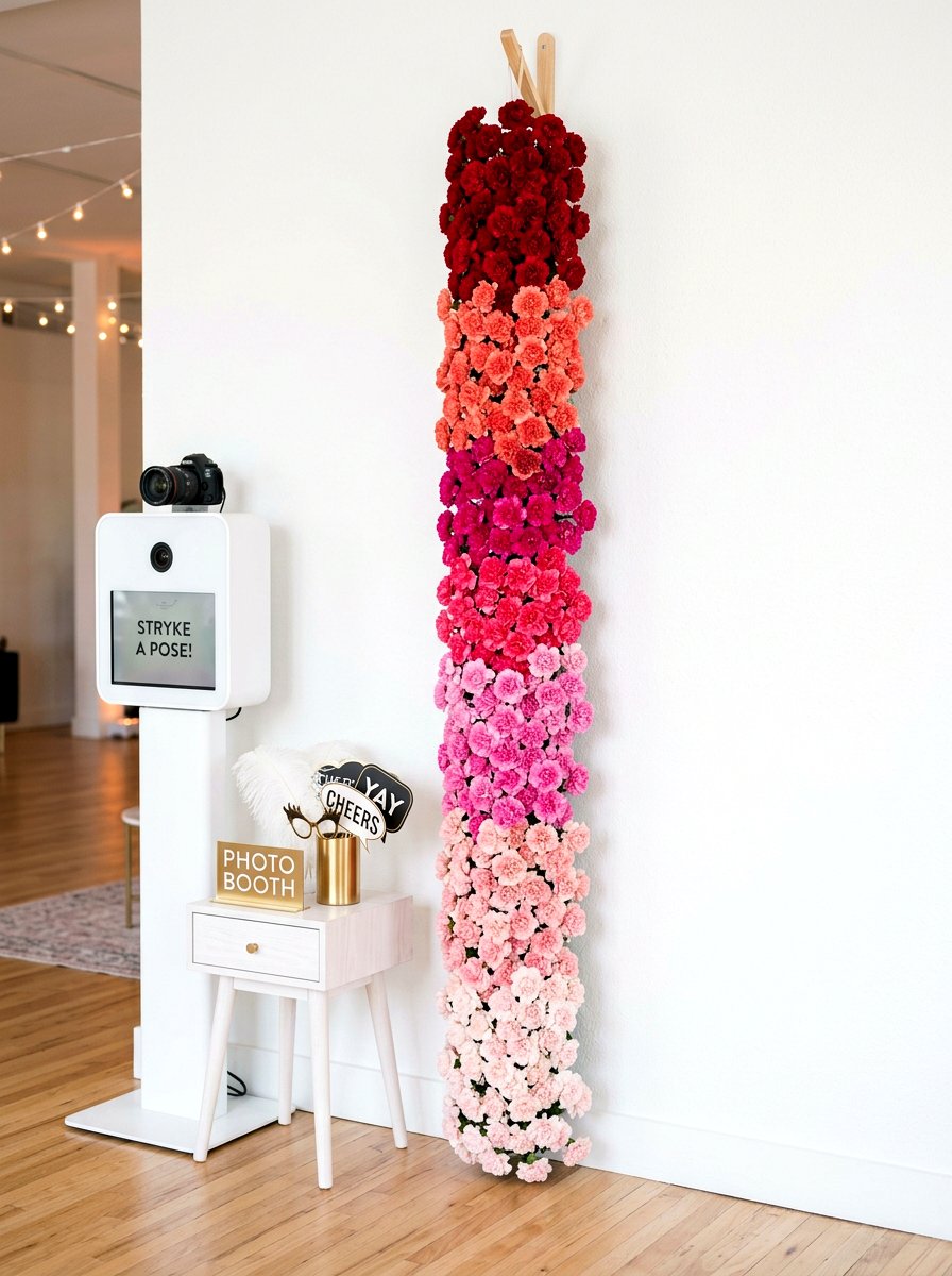 Carnation ombre garland - 25 Spring Flower Garland Ideas
