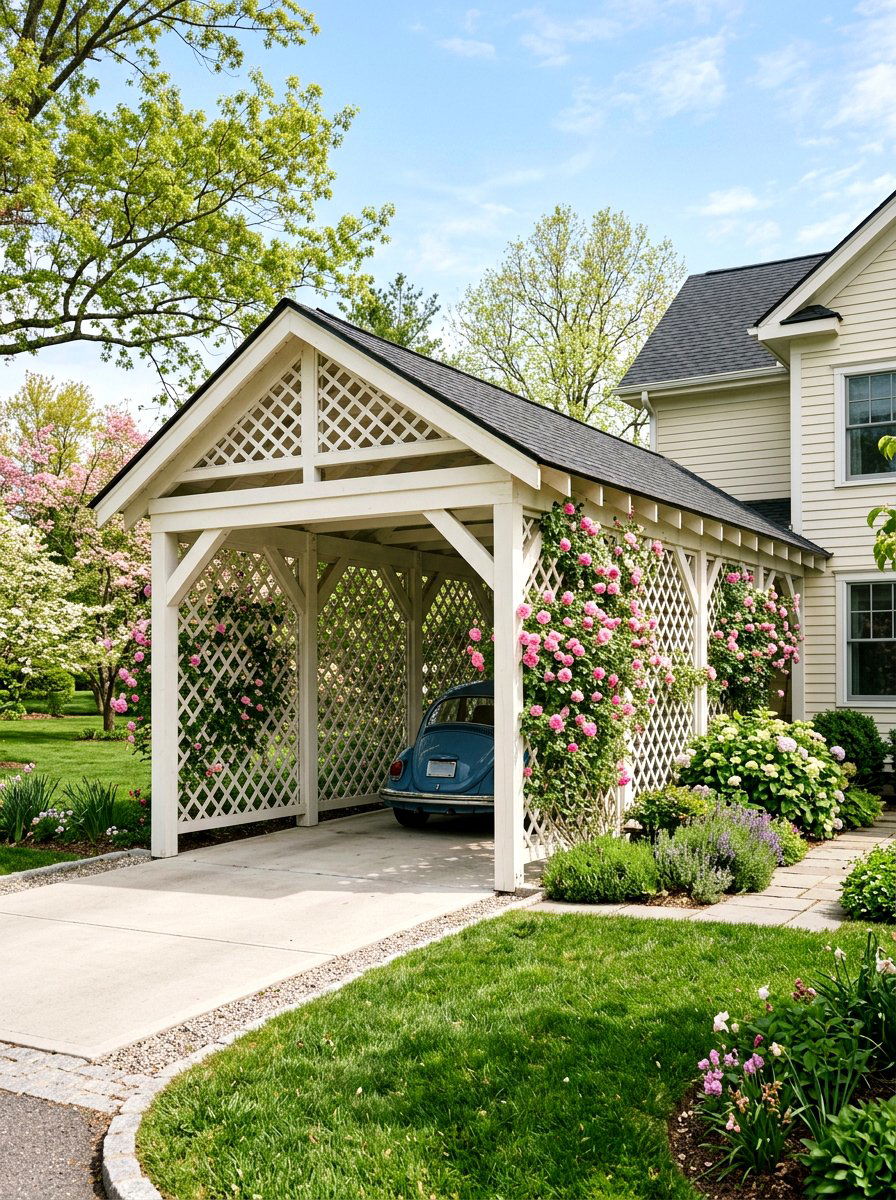 Carport Lattice Panels - 25 Spring Carport Decor Ideas