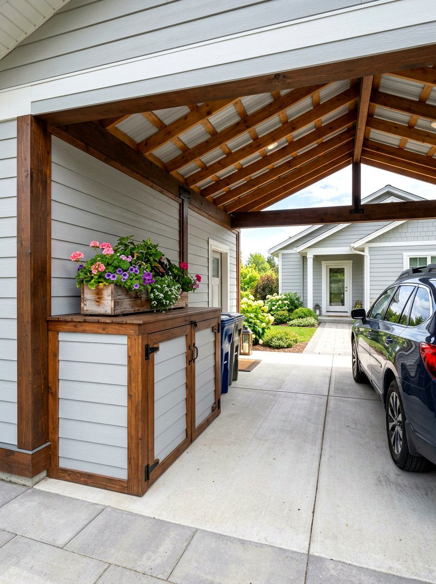 Carport Trash Can Enclosure - 25 Spring Carport Decor Ideas