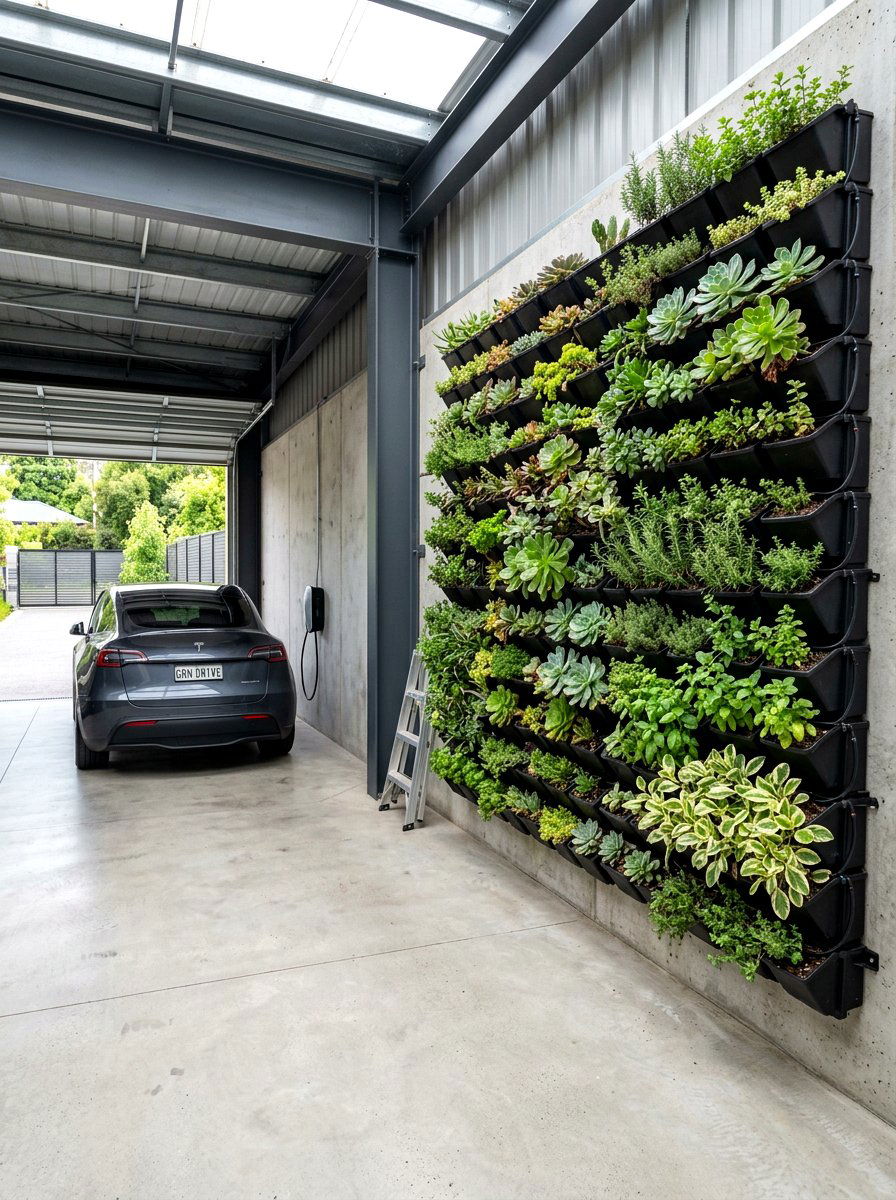 Carport Vertical Garden - 25 Spring Carport Decor Ideas