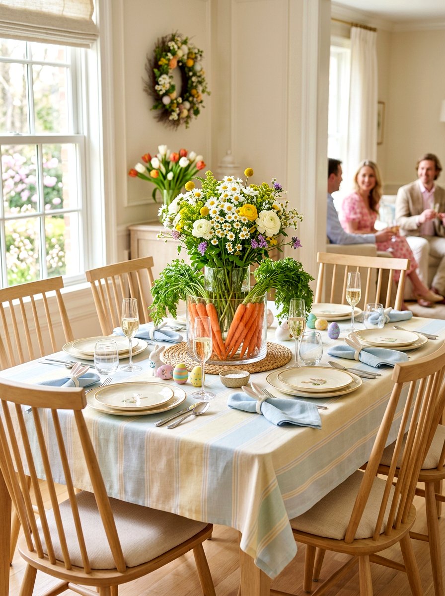 Carrot And Flower Centerpiece - 25 Spring Centerpiece Ideas