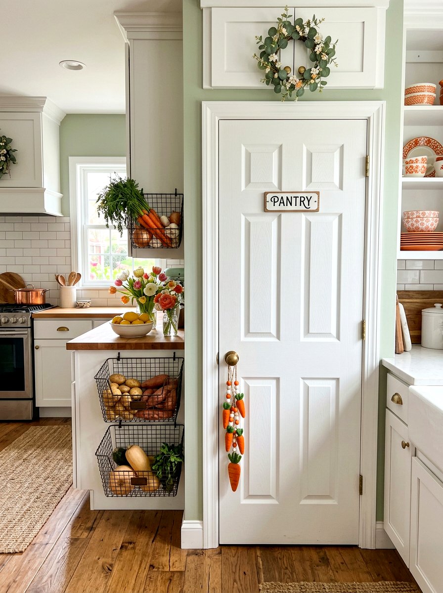 Carrot Charm Wood Bead Garland - 25 Spring Bead Garland Ideas