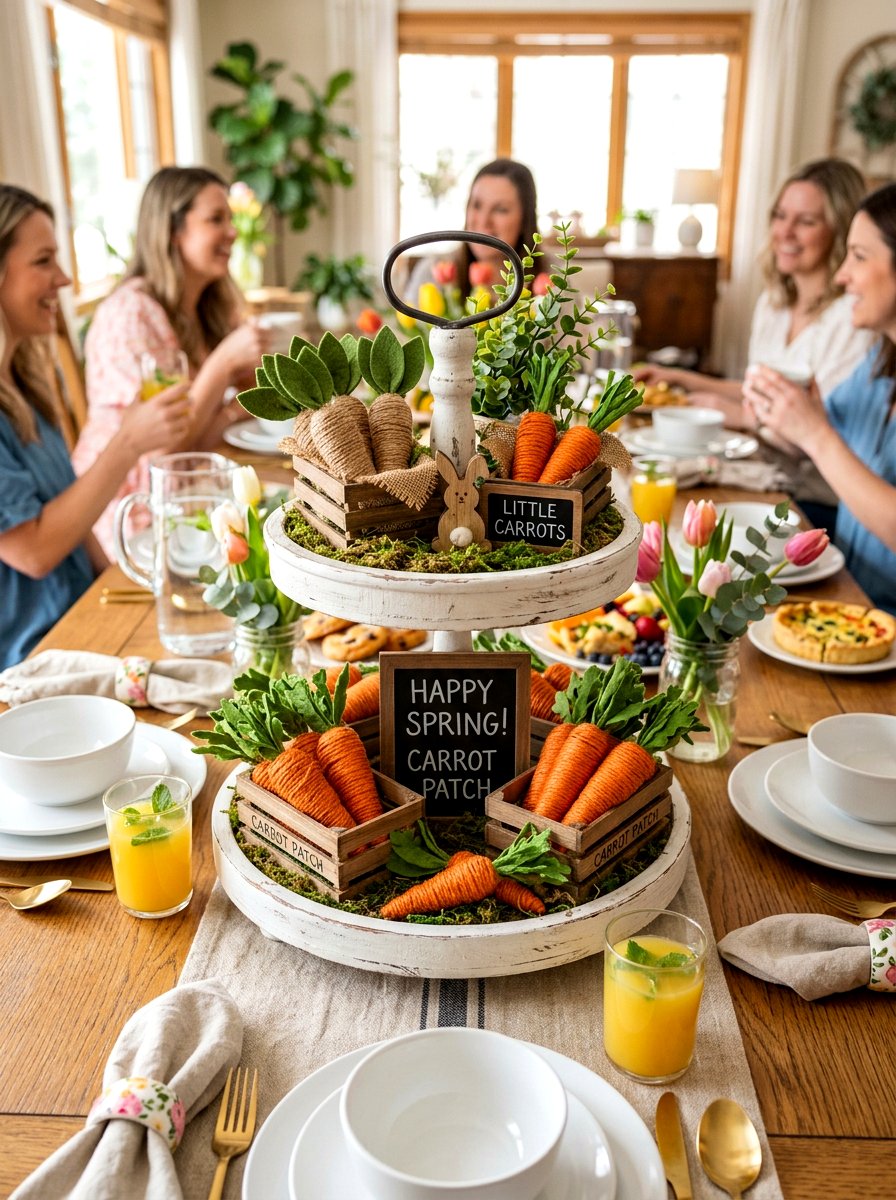 Carrot Patch - 25 Spring Tiered Tray Decor Ideas