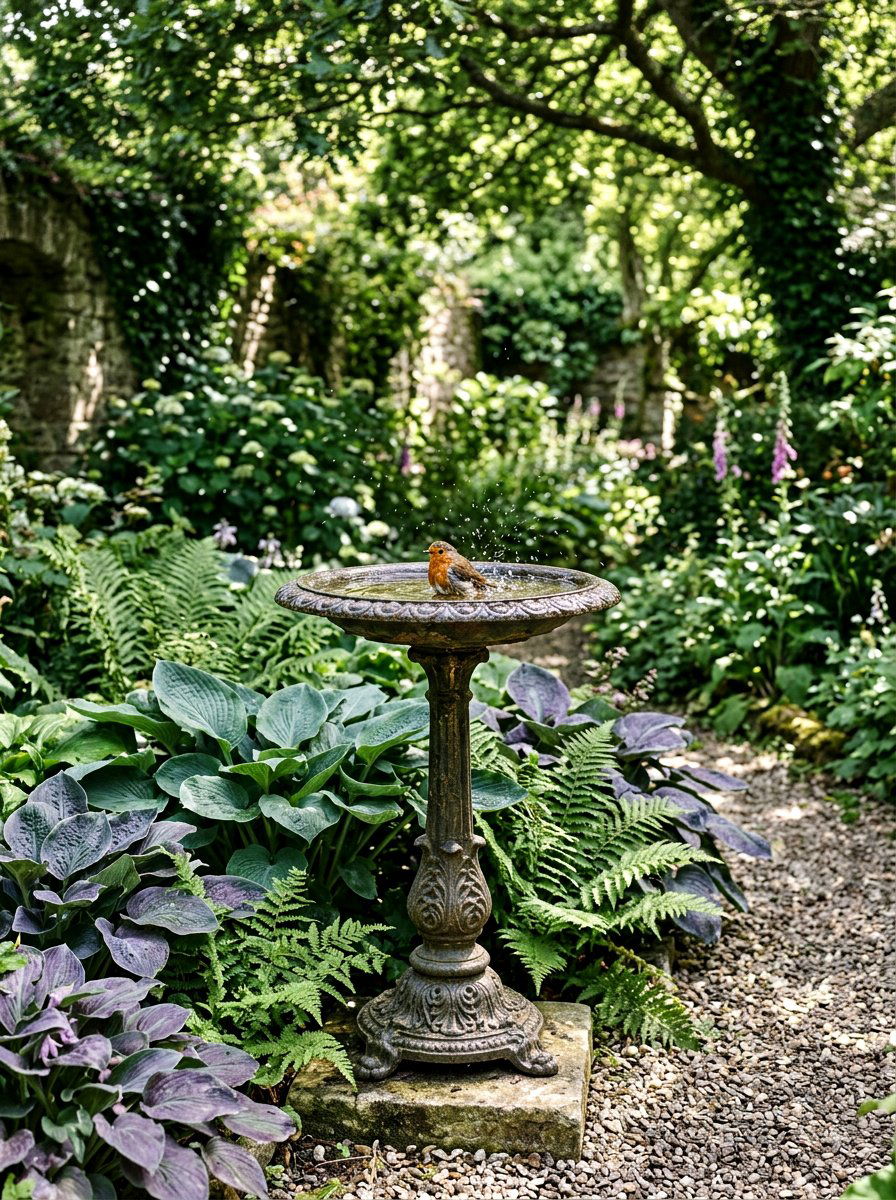 Cast Iron Bird Baths - 25 Spring Metal Garden Decor Ideas