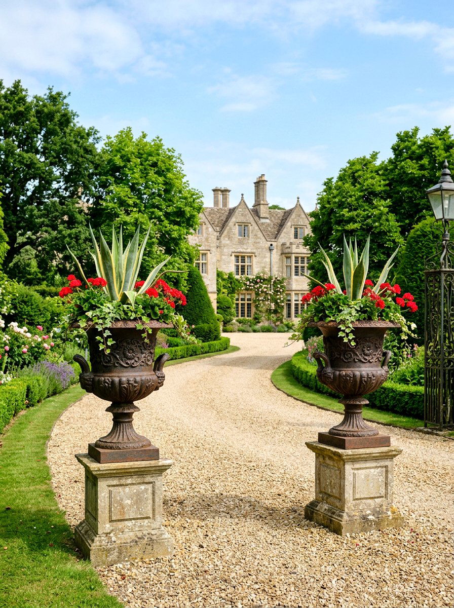 Cast iron garden urns - 25 Spring Metal Planter Ideas