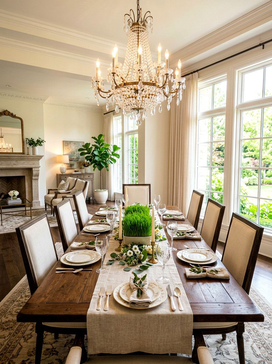 Cat Grass Centerpiece On Dining Table - 25 Spring Cat Grass Decor Ideas