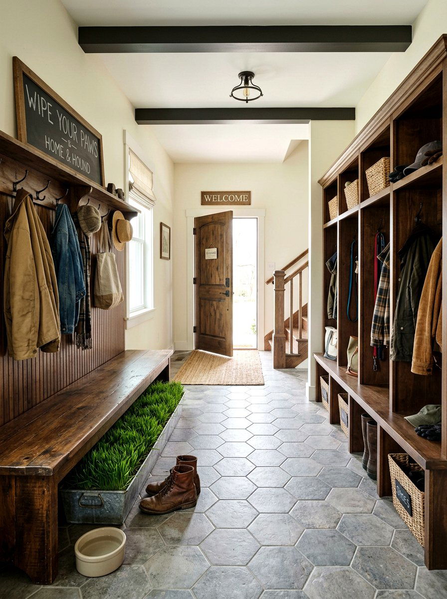 Cat Grass Garden In Mudroom