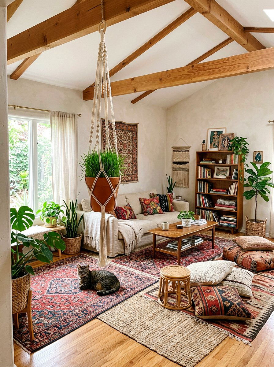 Cat Grass In Macrame Hanger - 25 Spring Cat Grass Decor Ideas