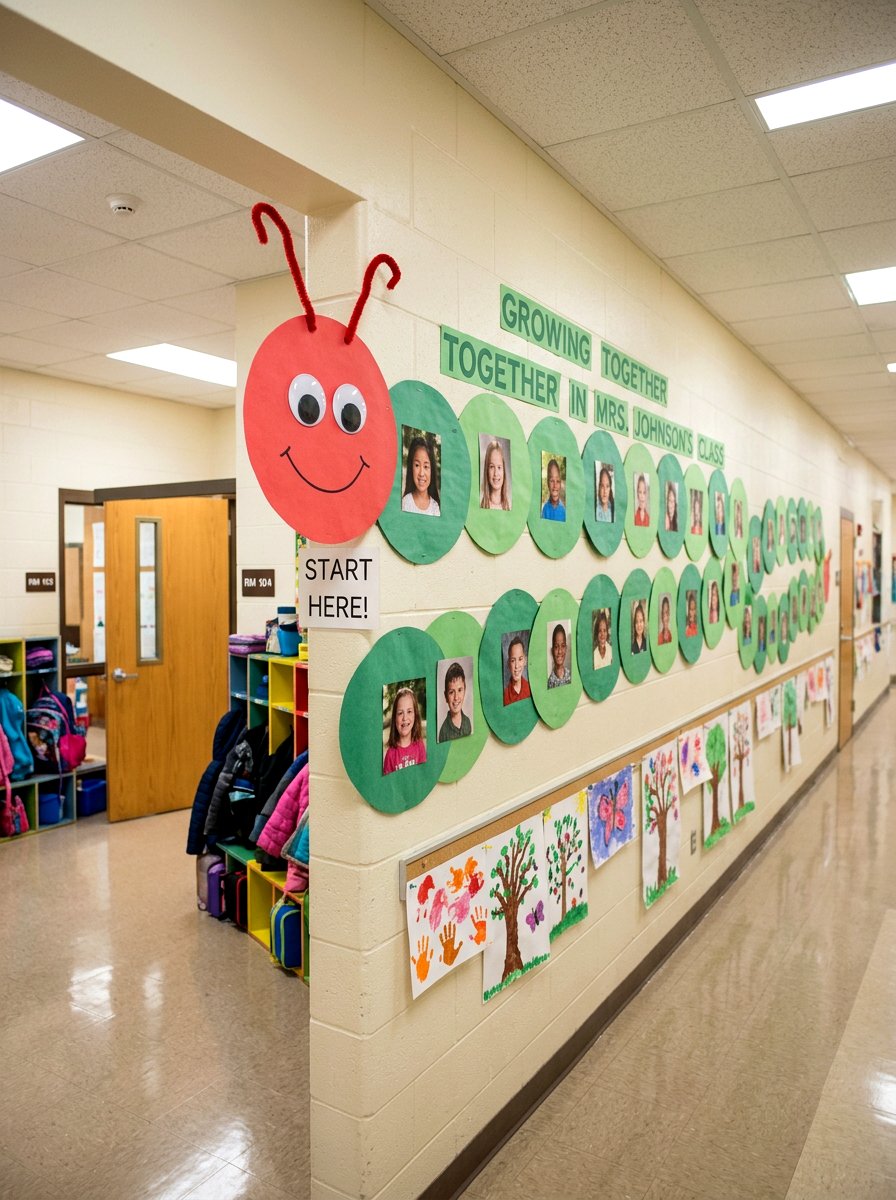 Caterpillar Wall Art - 25 Spring Classroom Decor Ideas