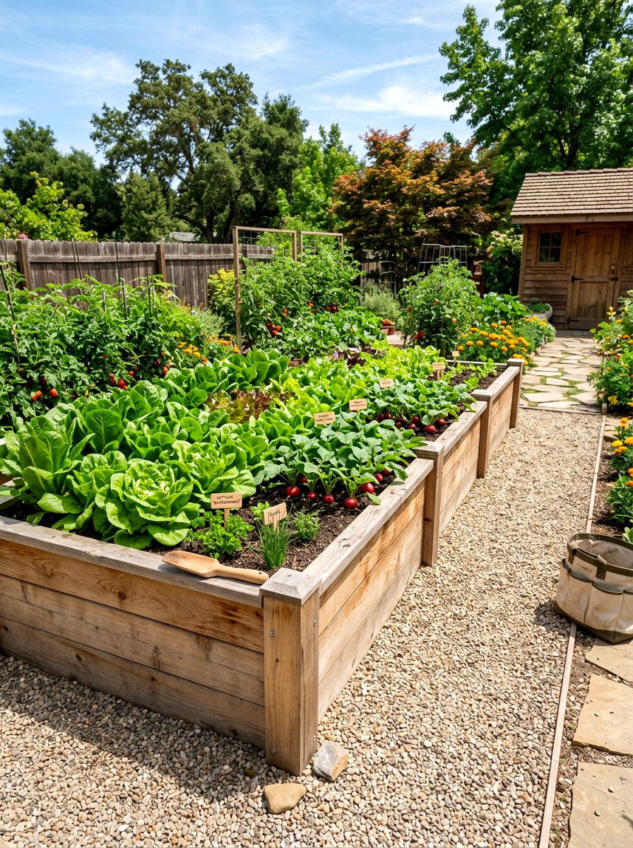 Cedar Raised Garden Bed - 25 Spring Backyard Decor Ideas