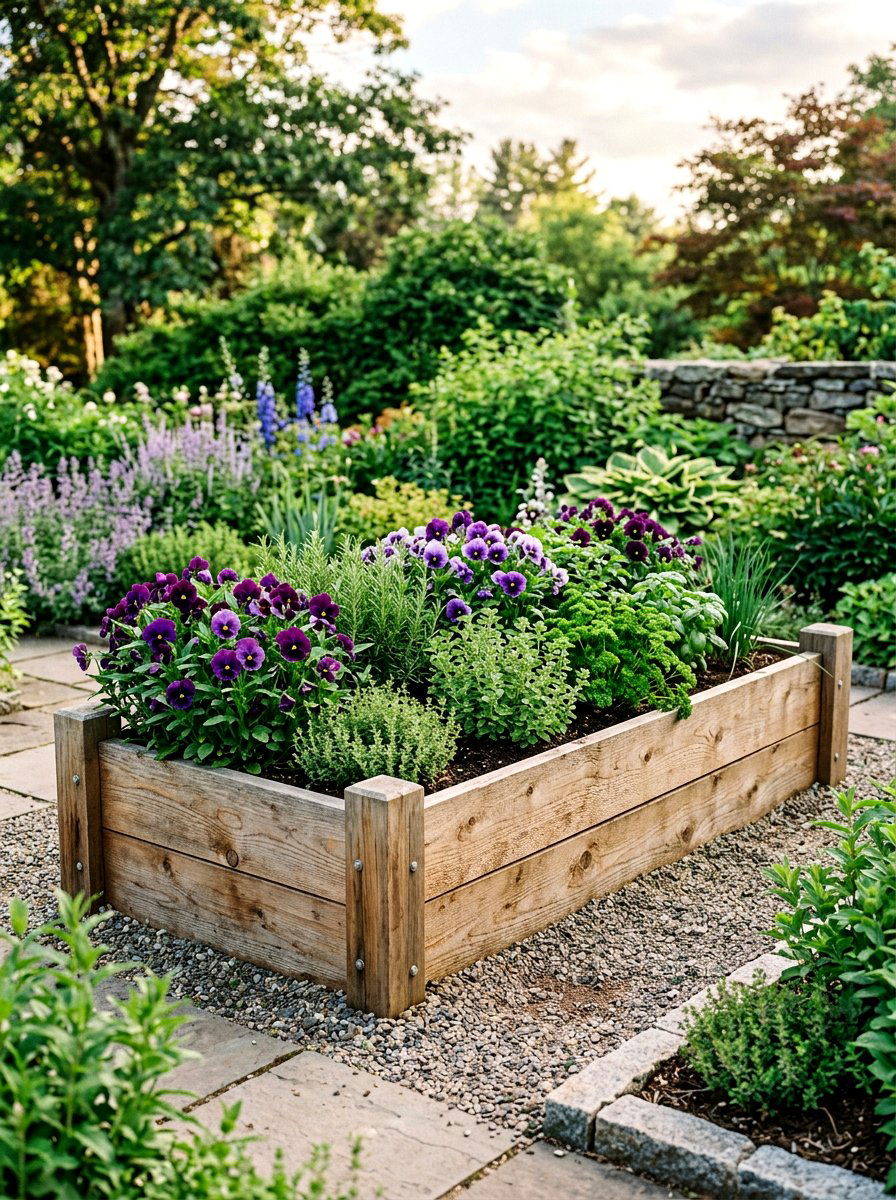 Cedar Wood Raised Bed - 25 Spring Planter Box Ideas