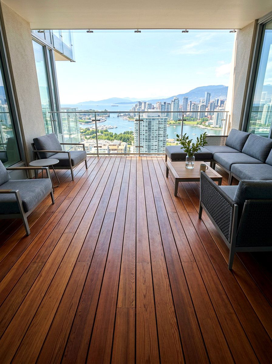 Cedar plank balcony floor - 25 Spring Balcony Floor Decor Ideas
