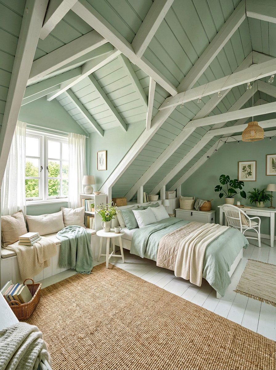 Celadon green attic - 25 Spring Pastel Color Palette Ideas