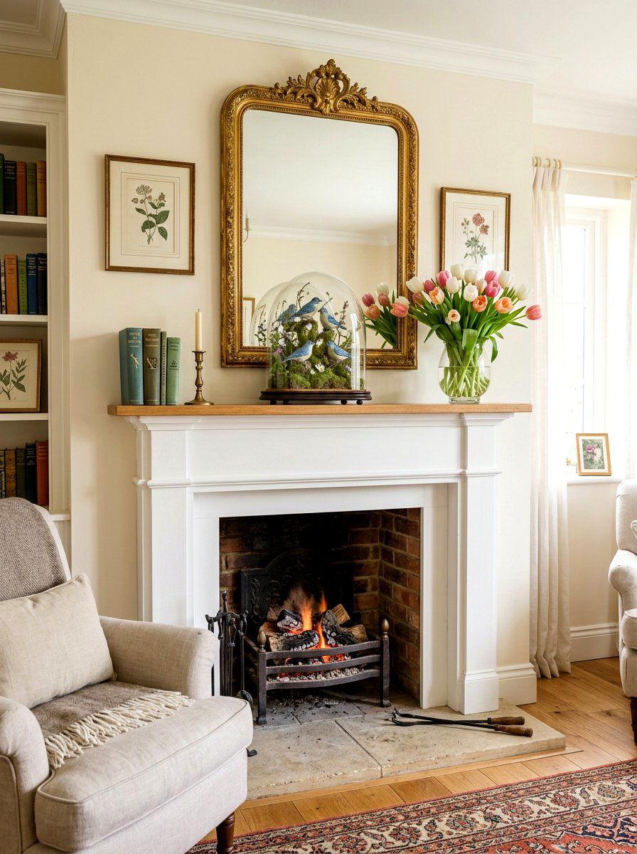 Ceramic Bird Cloche - 25 Spring Cloche Decor Ideas