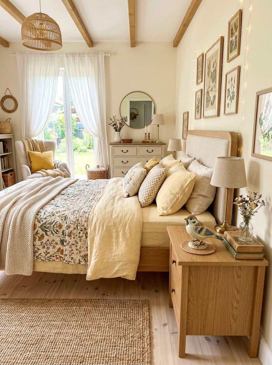 Ceramic Bird Statue - 25 Spring Nightstand Decor Ideas