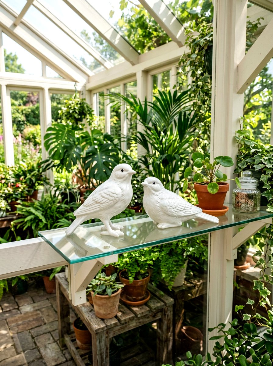 Ceramic Bird Statue - 25 Spring Conservatory Decor Ideas