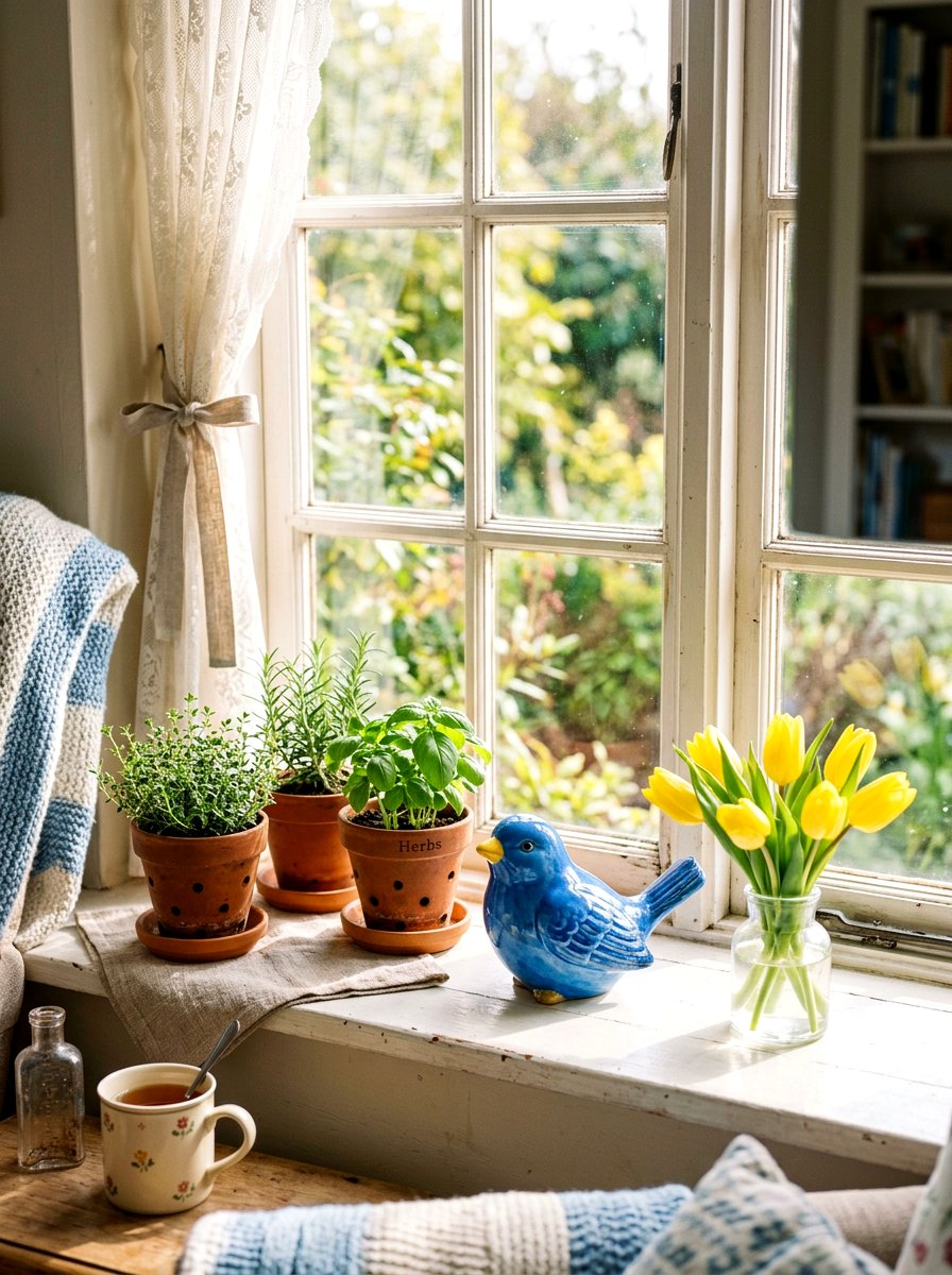 Ceramic Bluebird - 25 Spring Bird Figurine Ideas