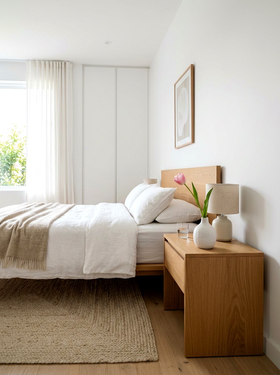 Ceramic Bud Vase - 25 Spring Bedroom Nightstand Styling Ideas