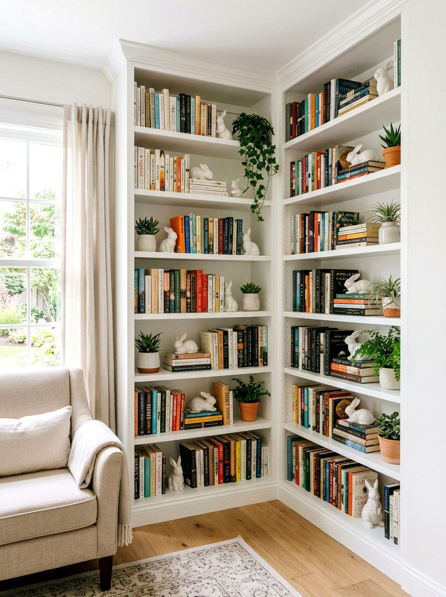 Ceramic Bunnies - 25 Spring Thrift Store Decor Ideas