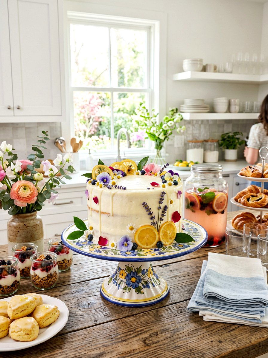 Ceramic Cake Stand - 25 Spring Ceramic Decor Ideas