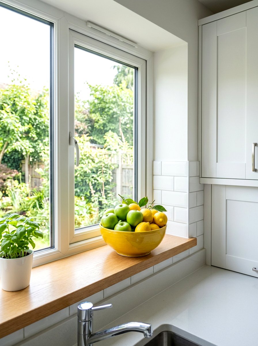 Ceramic Fruit Bowl - 25 Spring Window Ledge Decor Ideas