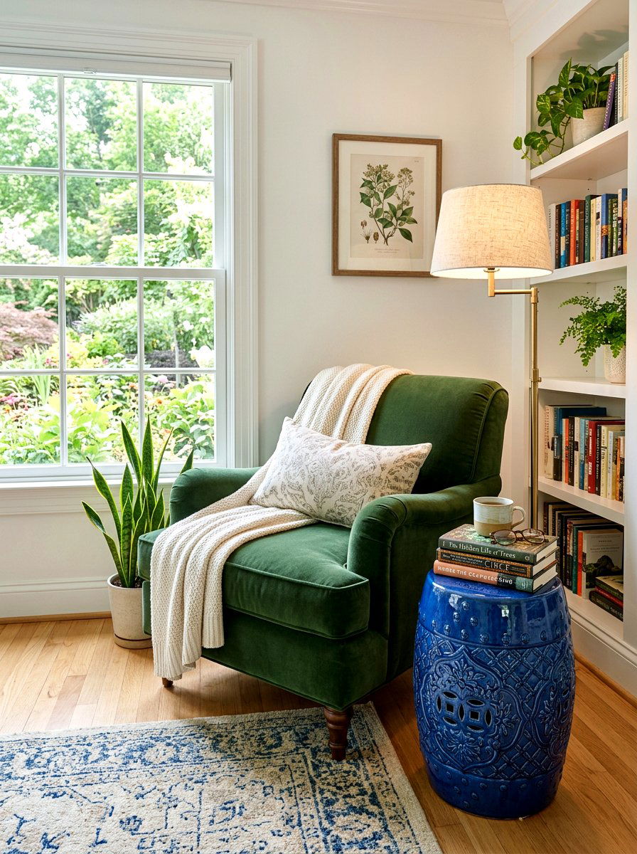 Ceramic Garden Stool - 25 Spring Ceramic Decor Ideas