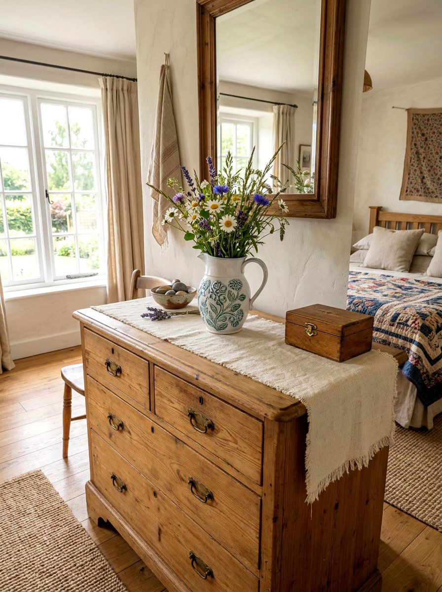 Ceramic Pitcher - 25 Spring Bedroom Dresser Decor Ideas