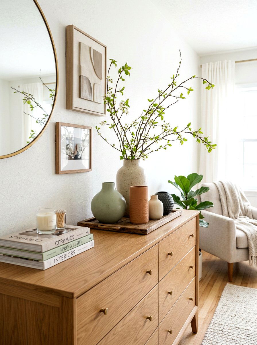 Ceramic Vases - 25 Spring Guest Room Decor Ideas