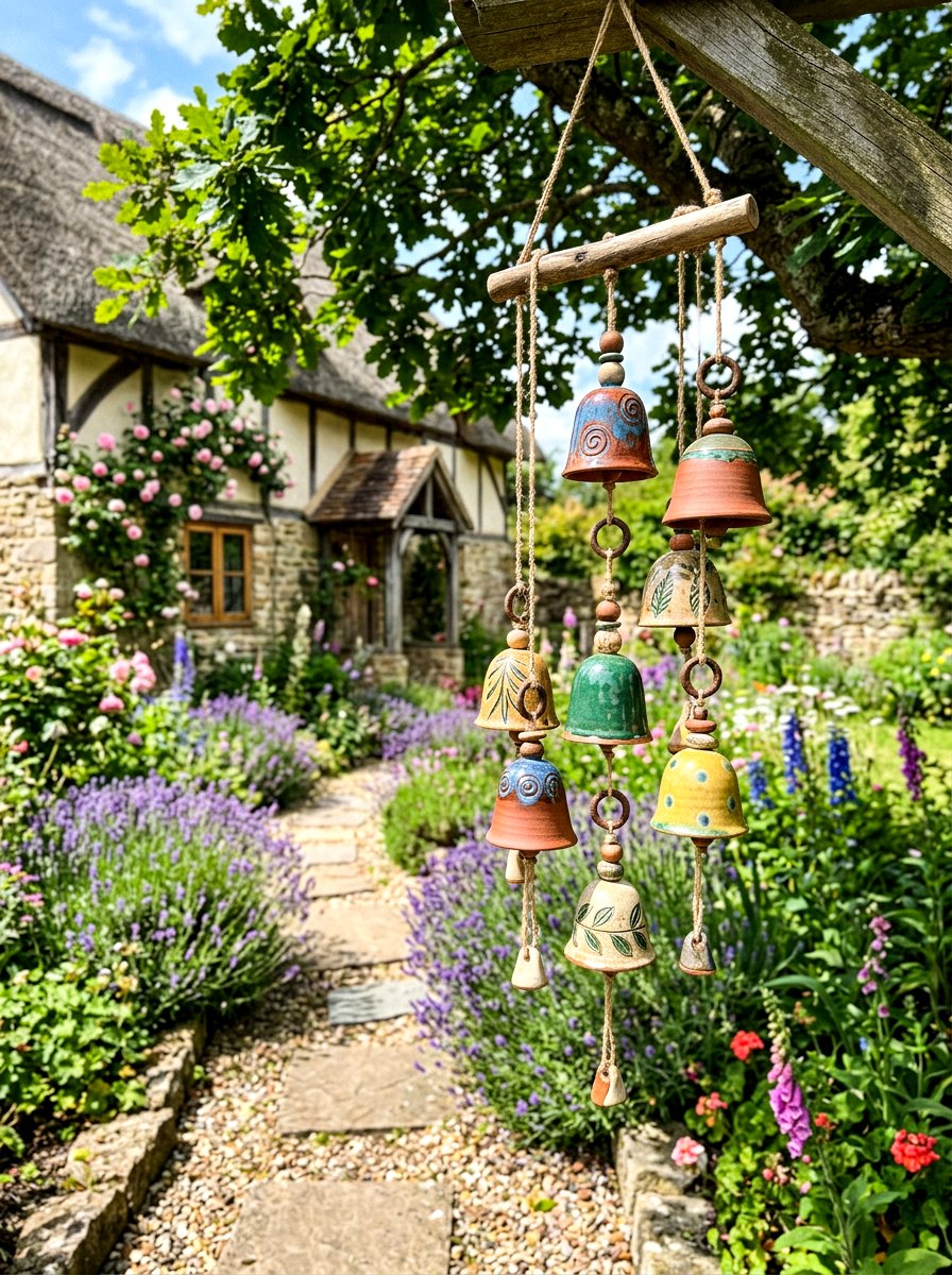 Ceramic bell wind chime - 25 Spring Wind Chime Ideas